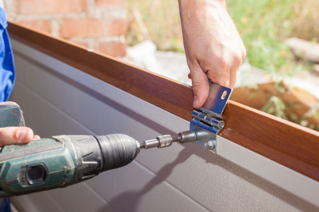 Installing a hinge with a drill